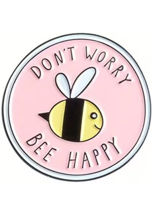 Bee Happy Enamel Pin