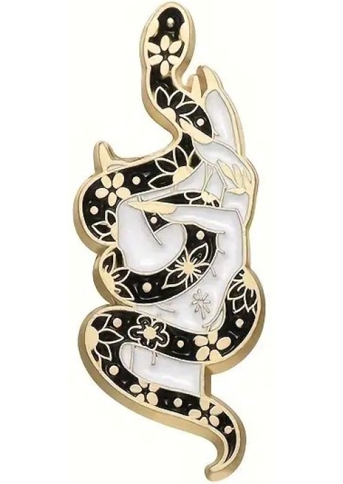 Snake Wrapped Around Hand Enamel Pin