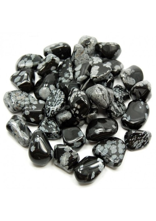 Obsidian Snowflake Tumbled Crystal