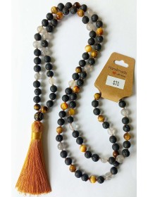 Lava Hand-Knotted Mala Beads
