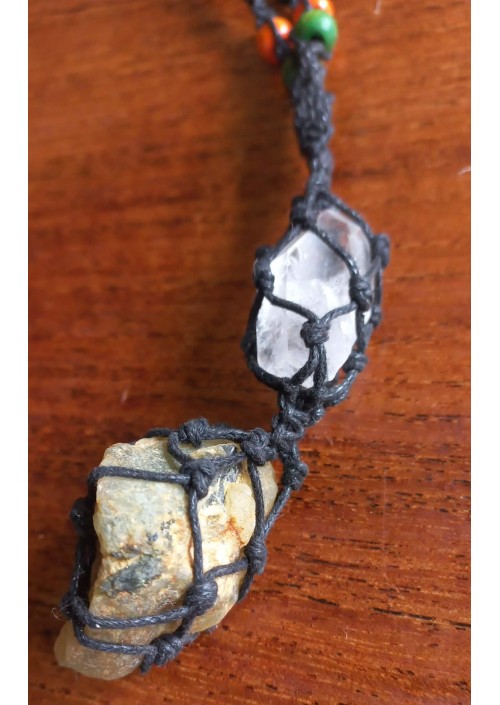 Clear Quartz & Flourite Travelling Talisman