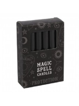 Pack of 12 Black 'Protection' Magic Spell Candles