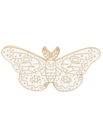 White Butterfly Enamel Pin 