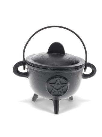 14cm Pentacle Cast Iron Cauldron