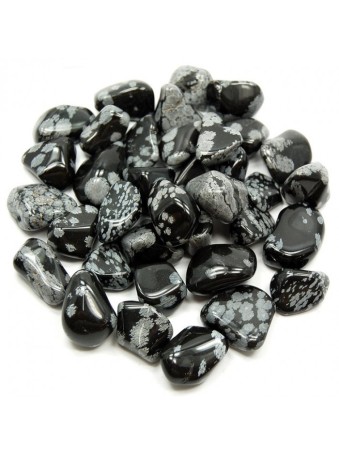 Obsidian Snowflake Tumbled Crystal