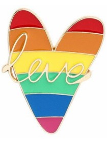 Rainbow LOVE Enamel Pin